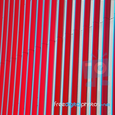 Blue Red Abstract Metal In Englan London Railing Steel And Backg… Stock Photo