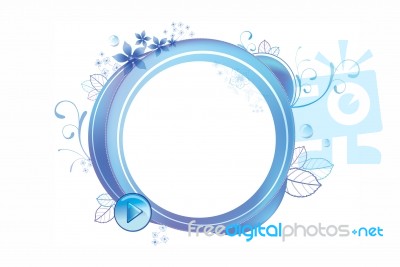 Blue Round Background Stock Image