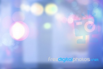 Blue Scene And Light Bokeh Stock Image