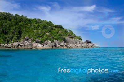 Blue Sea Similan Stock Photo