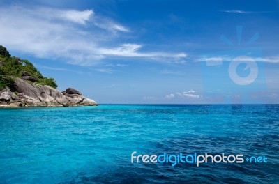 Blue Sea Similan Stock Photo