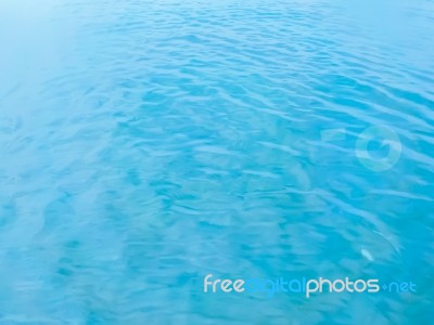 Blue Sea Water Background Stock Photo