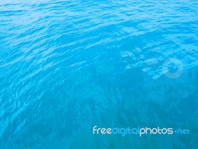 Blue Sea Water Background Stock Photo