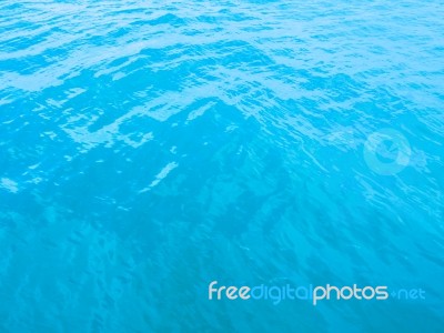 Blue Sea Water Background Stock Photo