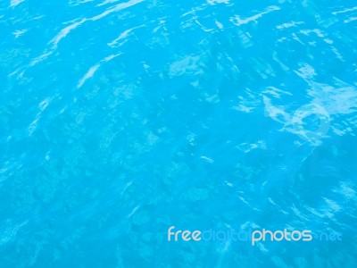 Blue Sea Water Background Stock Photo