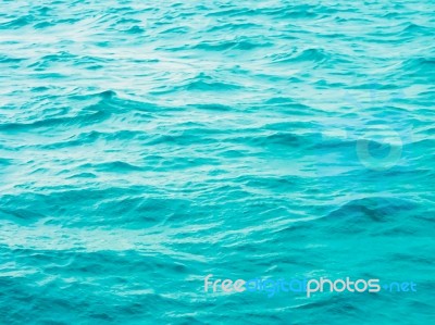 Blue Sea Water Background Stock Photo