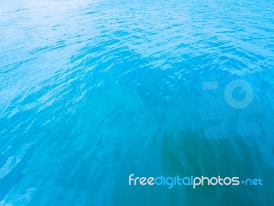 Blue Sea Water Background Stock Photo