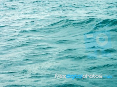 Blue Sea Water Background Stock Photo