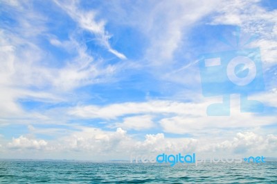 Blue Sky And Sea Stock Photo