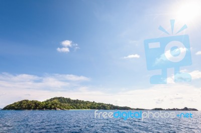 Blue Sky And Sea At Koh Miang Thailand Stock Photo