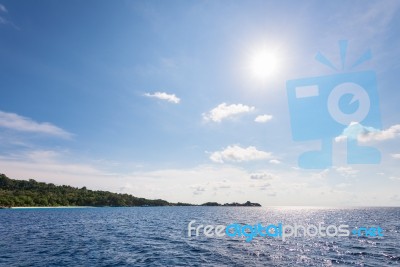 Blue Sky And Sea In Summer Thailand Stock Photo