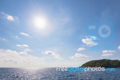 Blue Sky And Sea In Summer Thailand Stock Photo