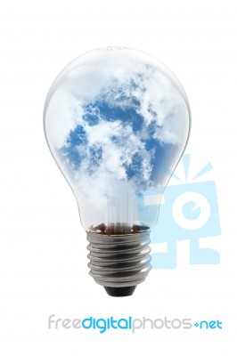 Blue Sky Bulb Stock Photo