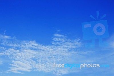 Blue Sky With A White Clouds Stock Photo