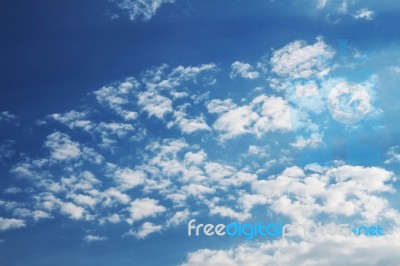 Blue Sky With Beautiful Background Stock Photo