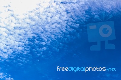 Blue Sky With Cloud Background Stock Photo