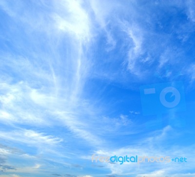 Blue Sky With Clouds Stock Photo