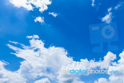 Blue Sky With Clouds Stock Photo