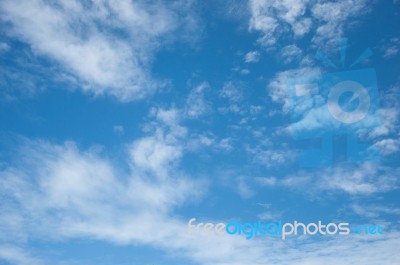 Blue Sky With Clouds Stock Photo