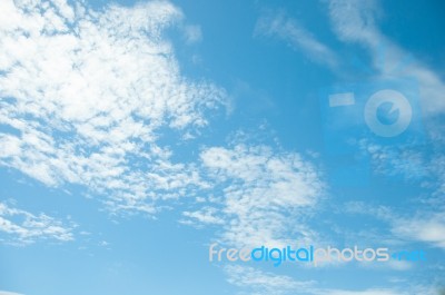 Blue Sky With Clouds Stock Photo