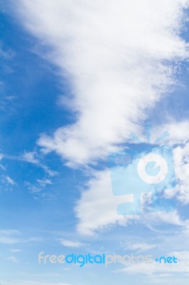 Blue Sky With Clouds,natural Sky Composition For Background Stock Photo