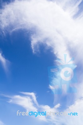 Blue Sky With White Cloud Stock Photo