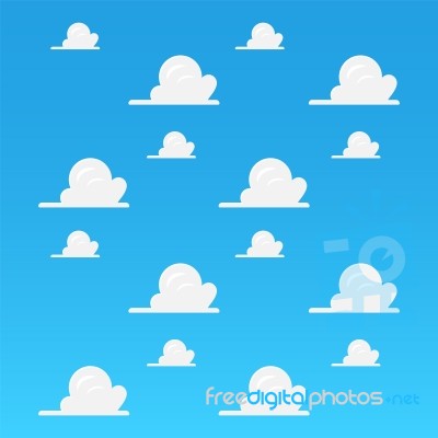 Blue Sky With White Clouds Stock Image