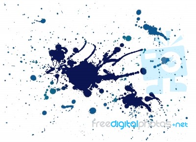 Blue Splash Painting Stock Image