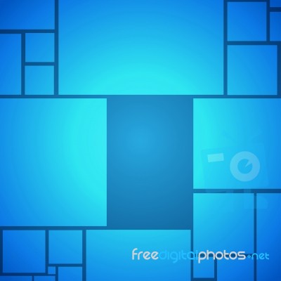 Blue Square Abstract Background Stock Image