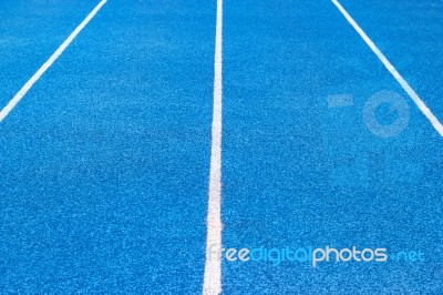 Blue Stadium Floors For Fitness Or Competition Bangkok Of Thailand Stock Photo