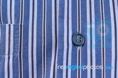 Blue Stripe Pattern Fabric Of Shirt Stock Photo