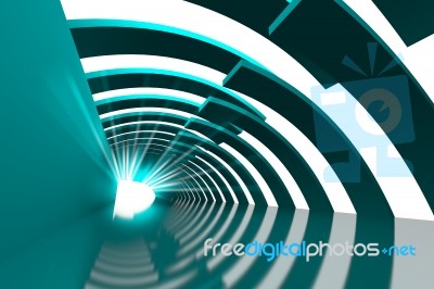 Blue Structure Path Stock Image