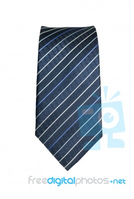 Blue Tie Isolated On White Background Stock Photo