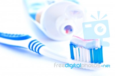 Blue Toothbrush Stock Photo