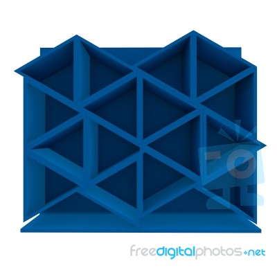 Blue Triangle Shelf Stock Image