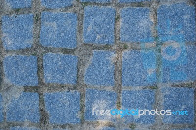 Blue Typical 'cal硤a' Pavement Stock Photo