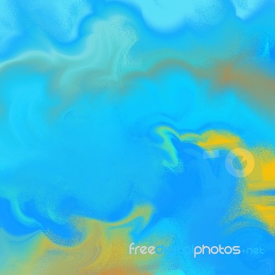 Blue Wave Abstract Painting Background Stock Image