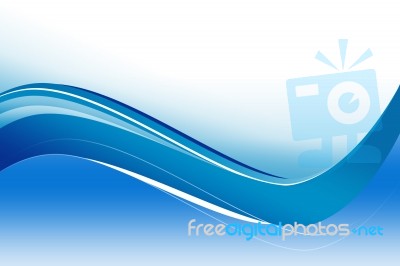 Blue Waves Abstract Background Stock Image