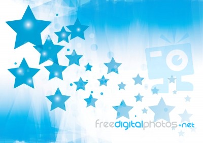 Blue With Stars Background Stock Image