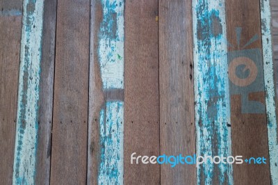 Blue Wooden Background Of Table Top Stock Photo