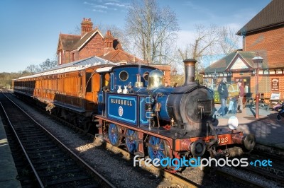 Bluebell Steam Train At Sheffield Park Station Stock Photo