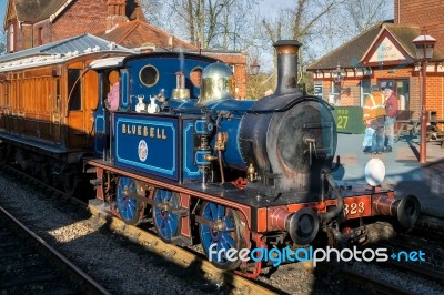 Bluebell Steam Train At Sheffield Park Station Stock Photo