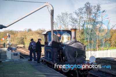 Bluebell Steam Train At Sheffield Park Station Stock Photo