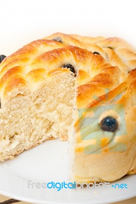 Blueberry Bread Cake Dessert Stock Photo