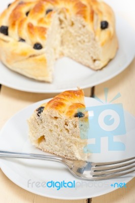 Blueberry Bread Cake Dessert Stock Photo