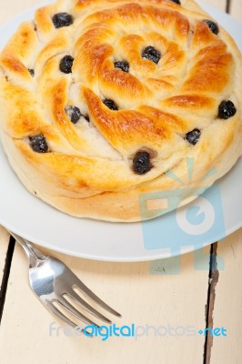 Blueberry Bread Cake Dessert Stock Photo