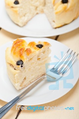 Blueberry Bread Cake Dessert Stock Photo