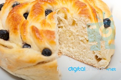 Blueberry Bread Cake Dessert Stock Photo