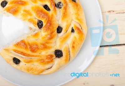 Blueberry Bread Cake Dessert Stock Photo