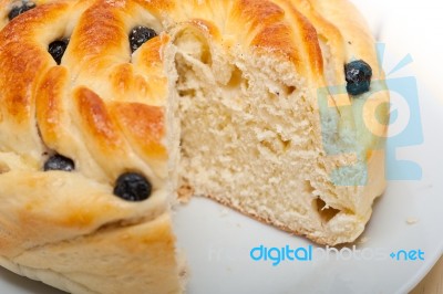 Blueberry Bread Cake Dessert Stock Photo